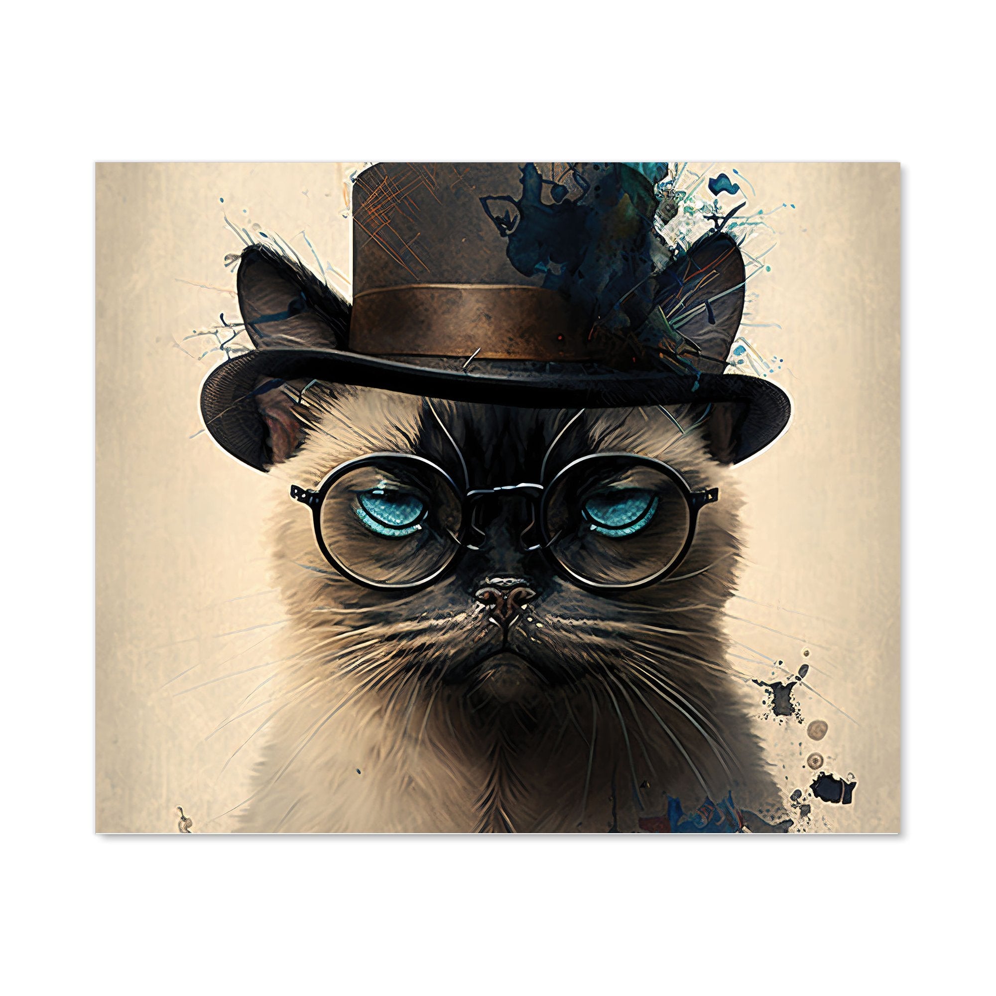 Siamese Cat Splashart Kitchen Splashback