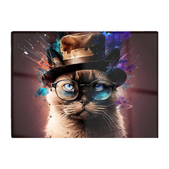Siamese Cat Face Splashart Chopping Board