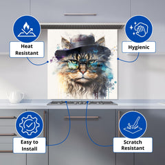 Siberian Cat Splashart Kitchen Splashback