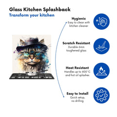 Siberian Cat Splashart Kitchen Splashback