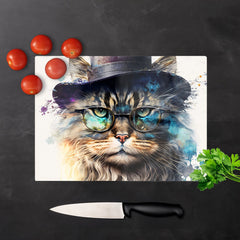 Siberian Cat Splashart Chopping Board