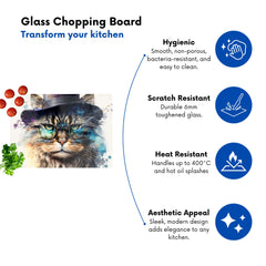 Siberian Cat Splashart Chopping Board