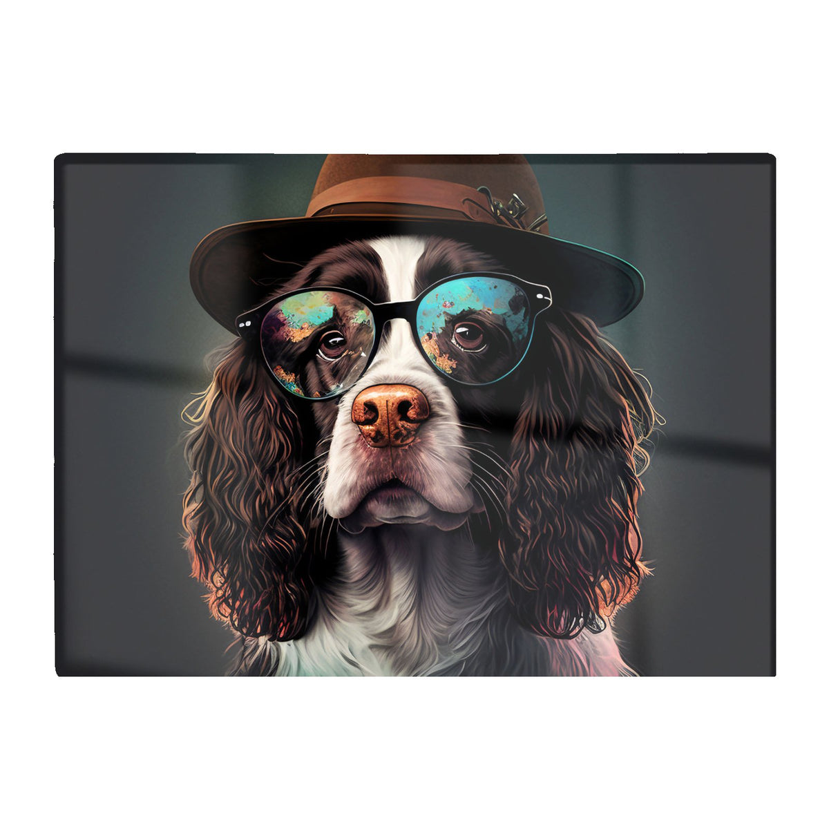 Springer Spaniel Dog Splashart Chopping Board
