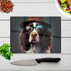 Springer Spaniel Dog Splashart Chopping Board