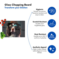 Springer Spaniel Dog Splashart Chopping Board