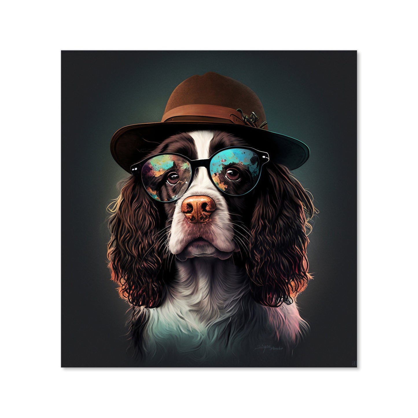 Springer Spaniel Dog Splashart Kitchen Splashback