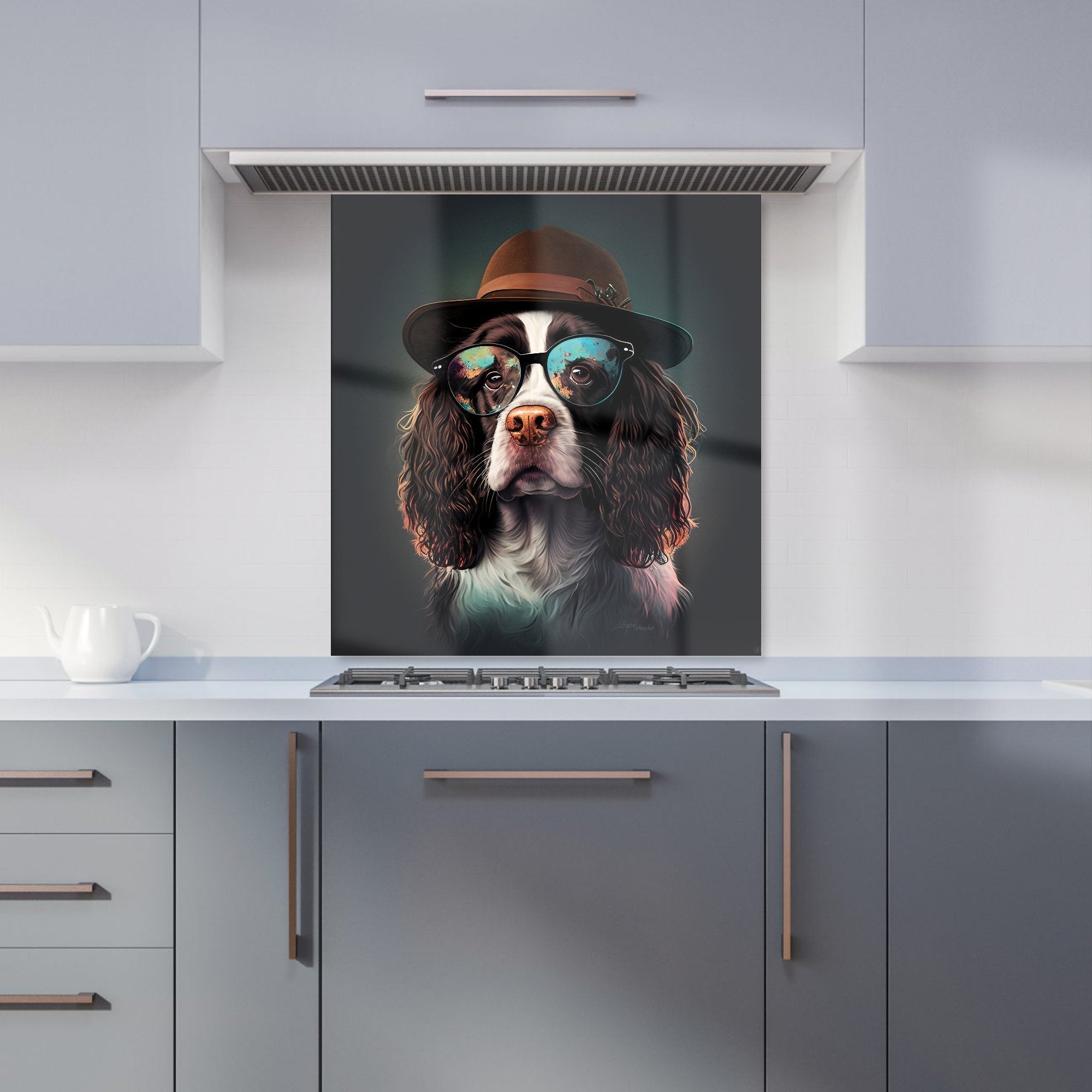 Springer Spaniel Dog Splashart Kitchen Splashback