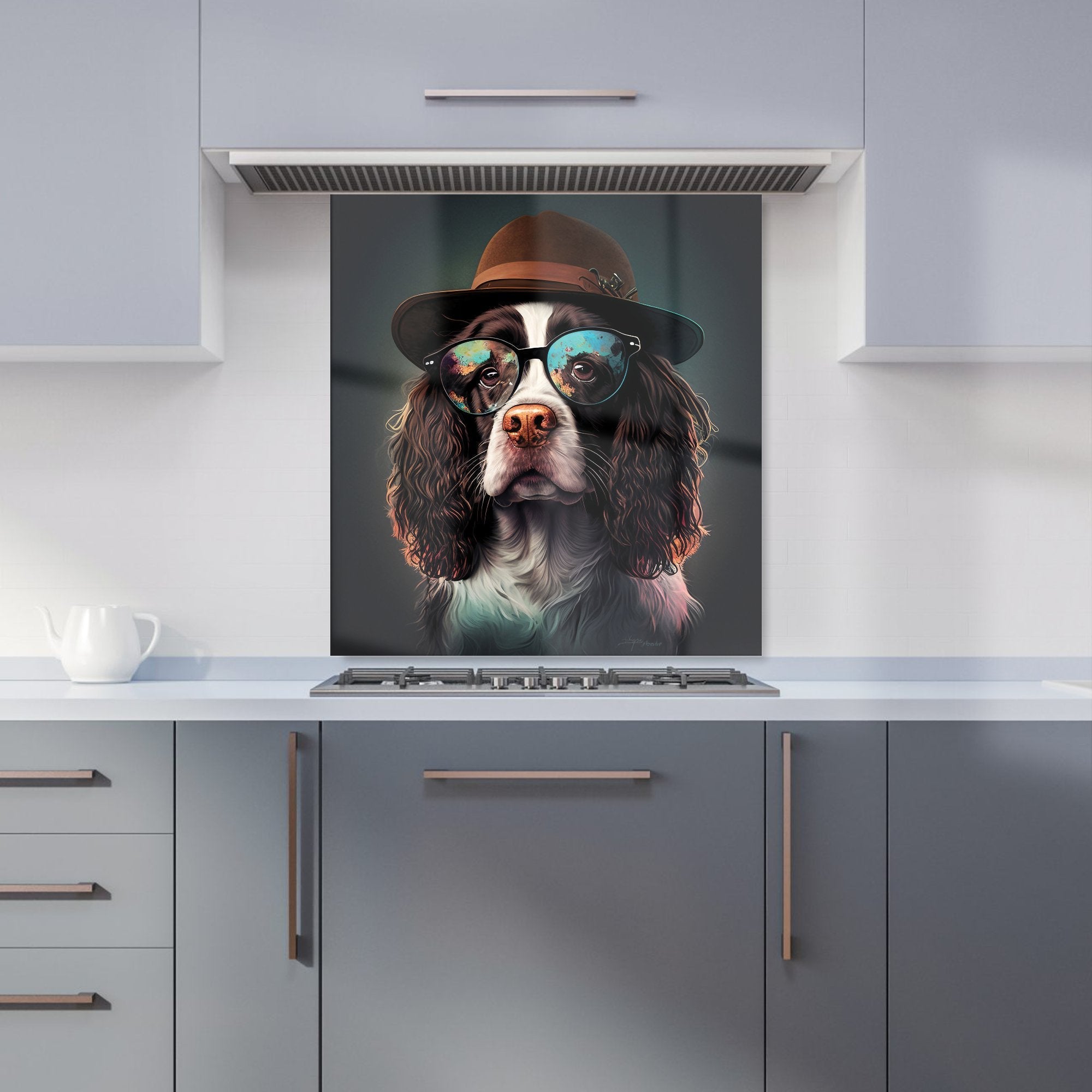 Springer Spaniel Dog Splashart Kitchen Splashback