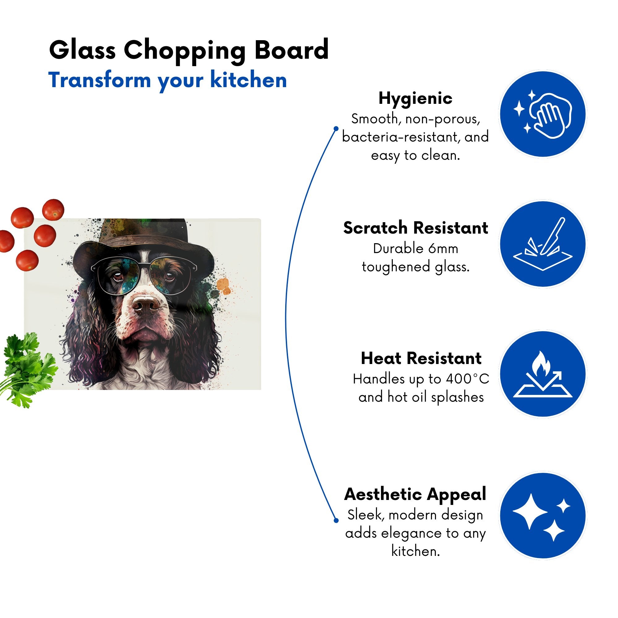 Springer Spaniel Dog Chopping Board