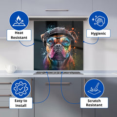 Staffordshire Bull Terrier Dog Splashart Kitchen Splashback