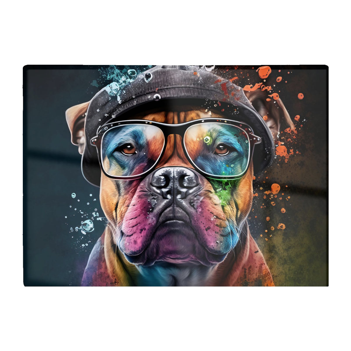 Staffordshire Bull Terrier Dog Splashart Chopping Board