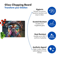 Staffordshire Bull Terrier Dog Splashart Chopping Board