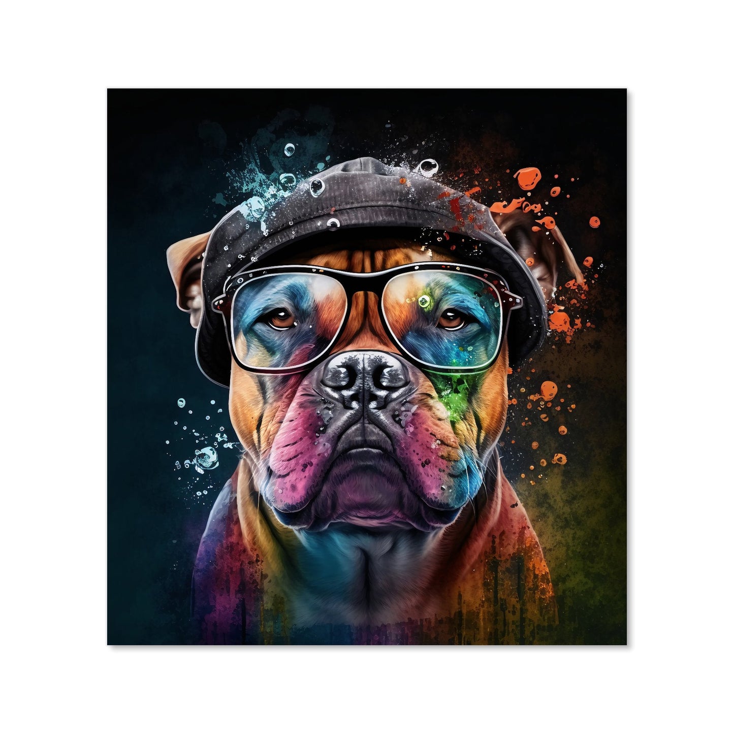 Staffordshire Bull Terrier Dog Splashart Kitchen Splashback