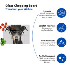 Whippet Dog Splashart Chopping Board