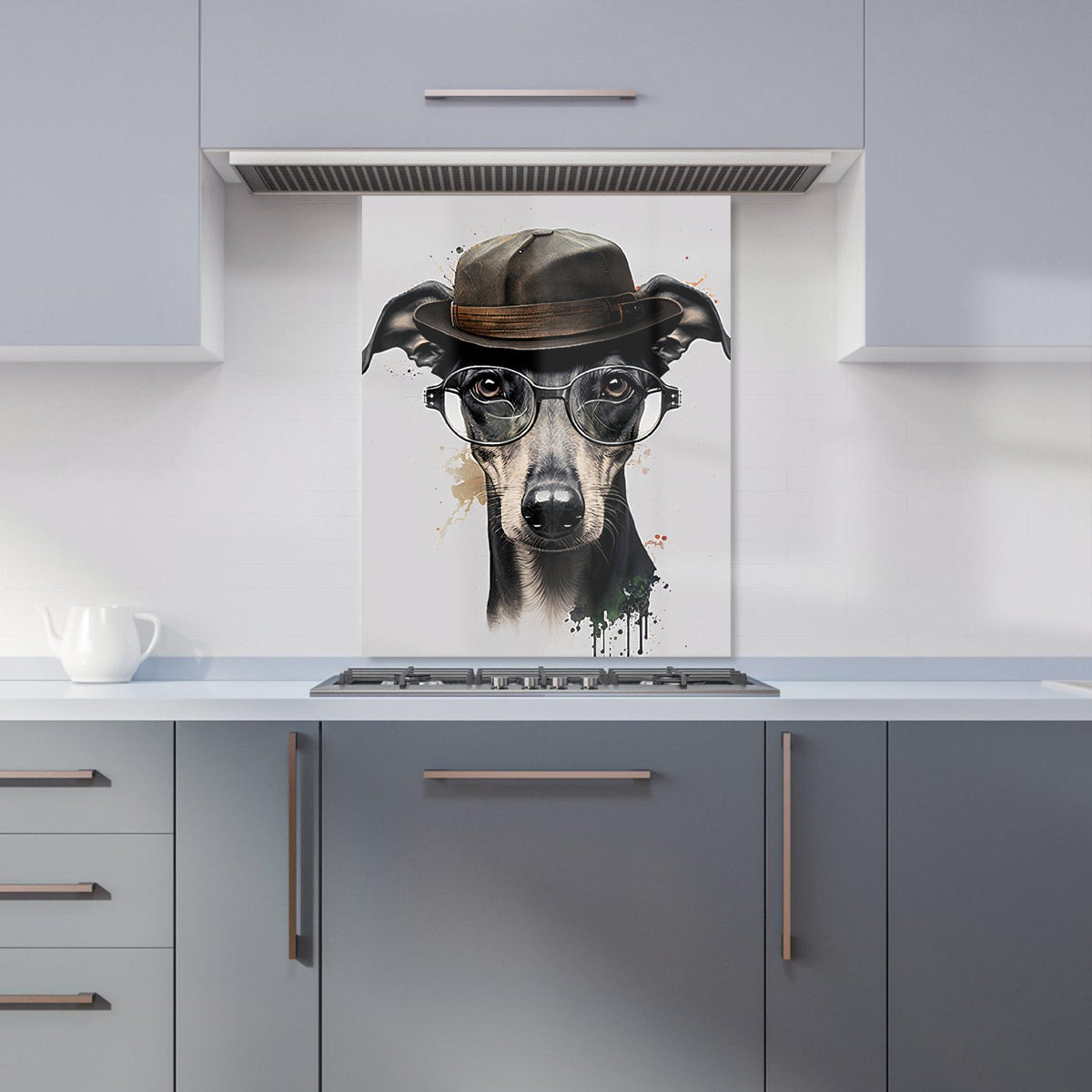 Whippet Dog Splashart Kitchen Splashback