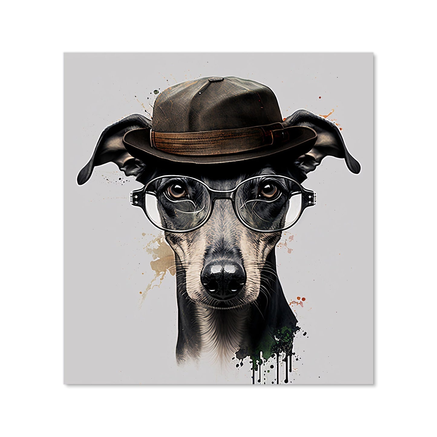 Whippet Dog Splashart Kitchen Splashback