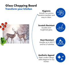 Reindeer In The Snow Chopping Board