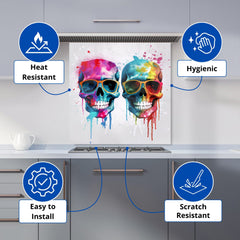 Splashart Happy Skeletons Kitchen Splashback
