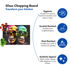 Happy Skeletons In Sunglasses Chopping Board