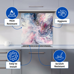 Ethereal Swirls: Dreams In Motion Kitchen Splashback