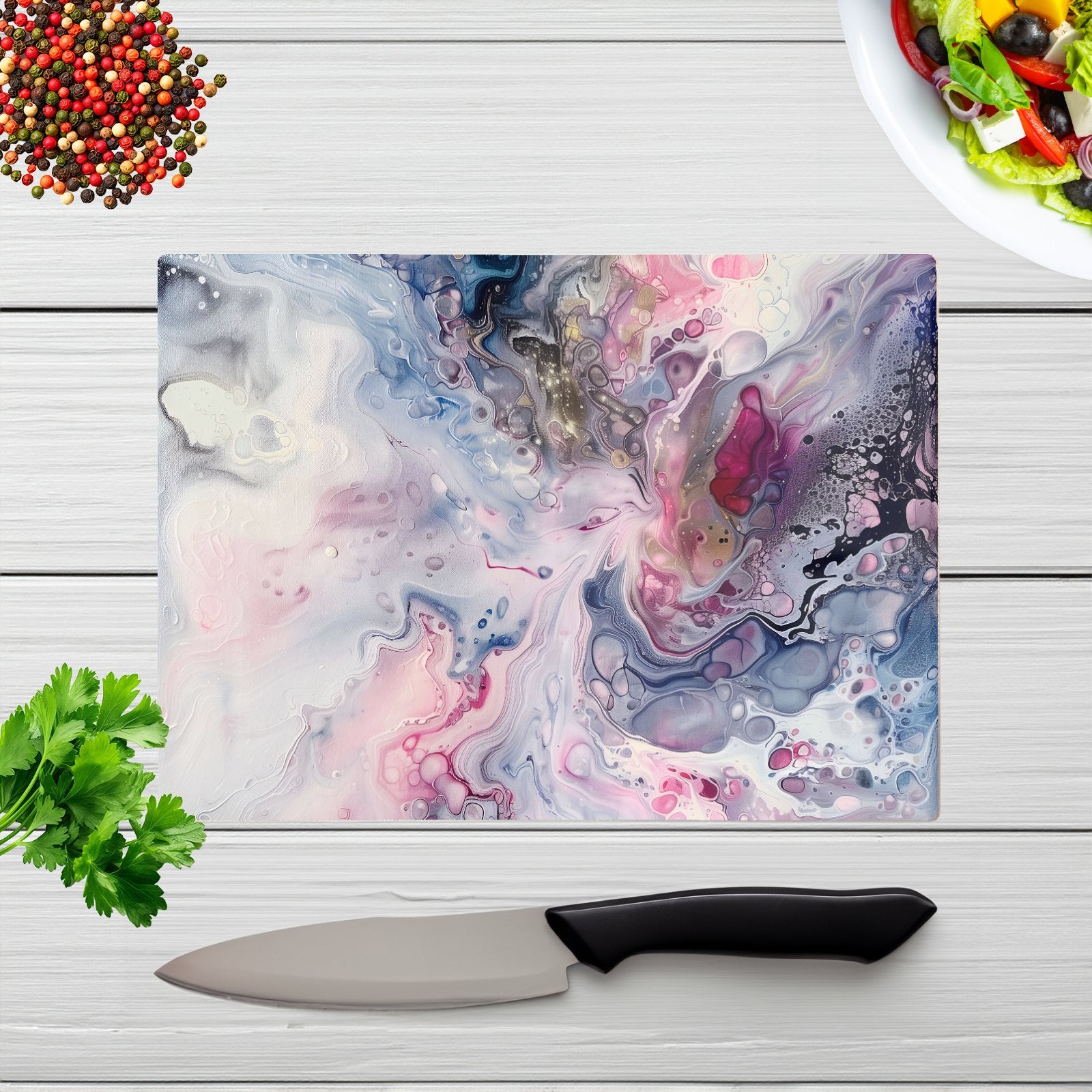Ethereal Swirls: Dreams In Motion Chopping Board