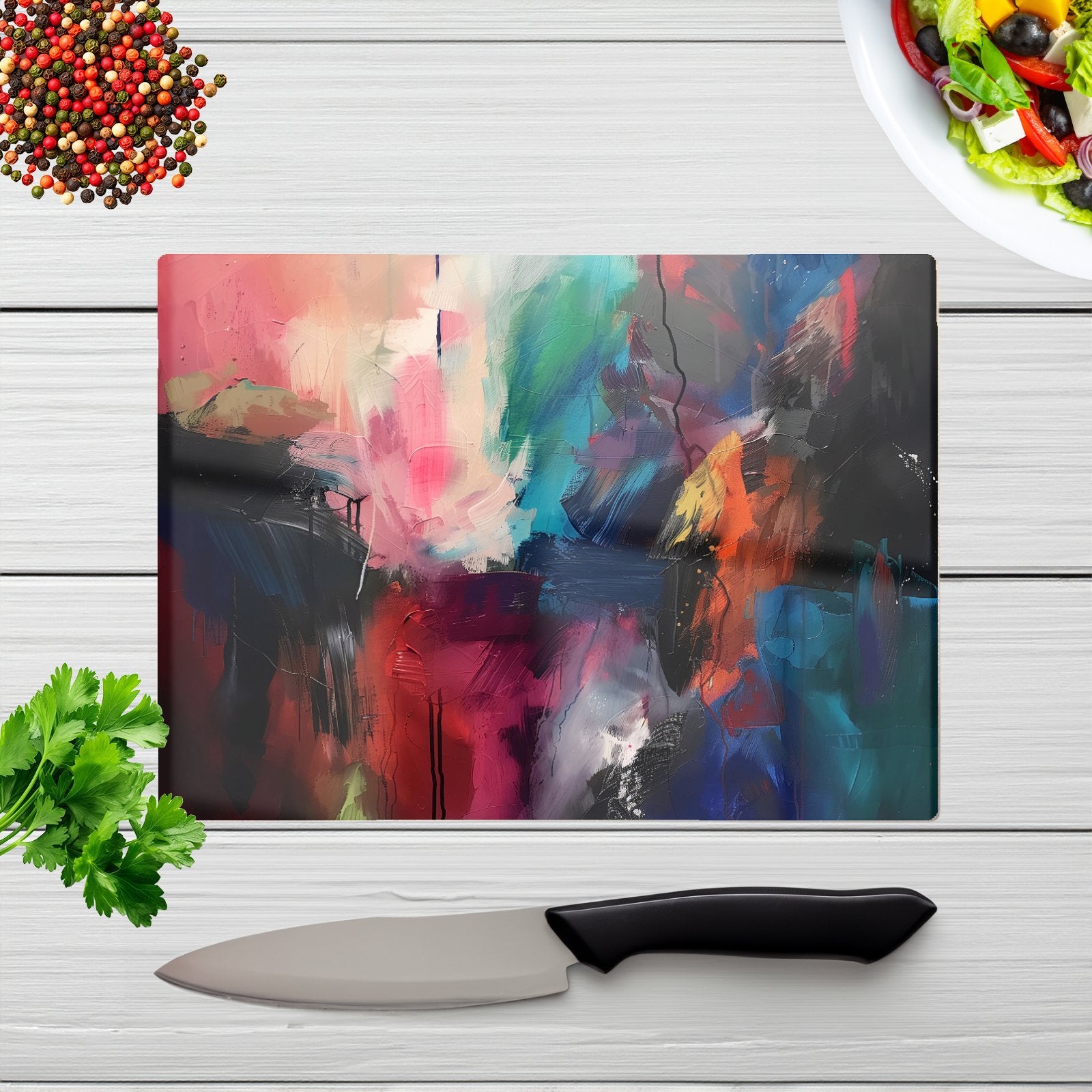 Cosmic Fusion: Colours Of The Universe Chopping Board