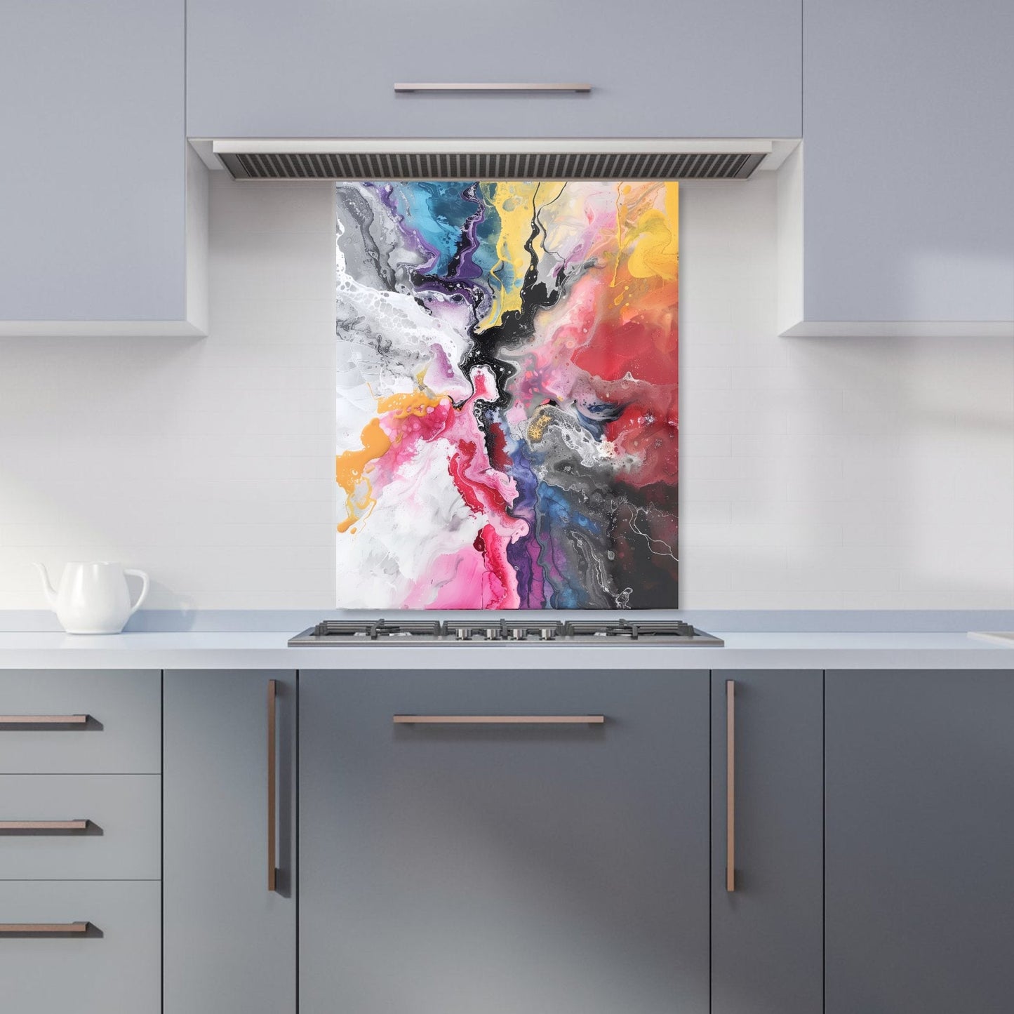 Explosive Colour Cascade Kitchen Splashback