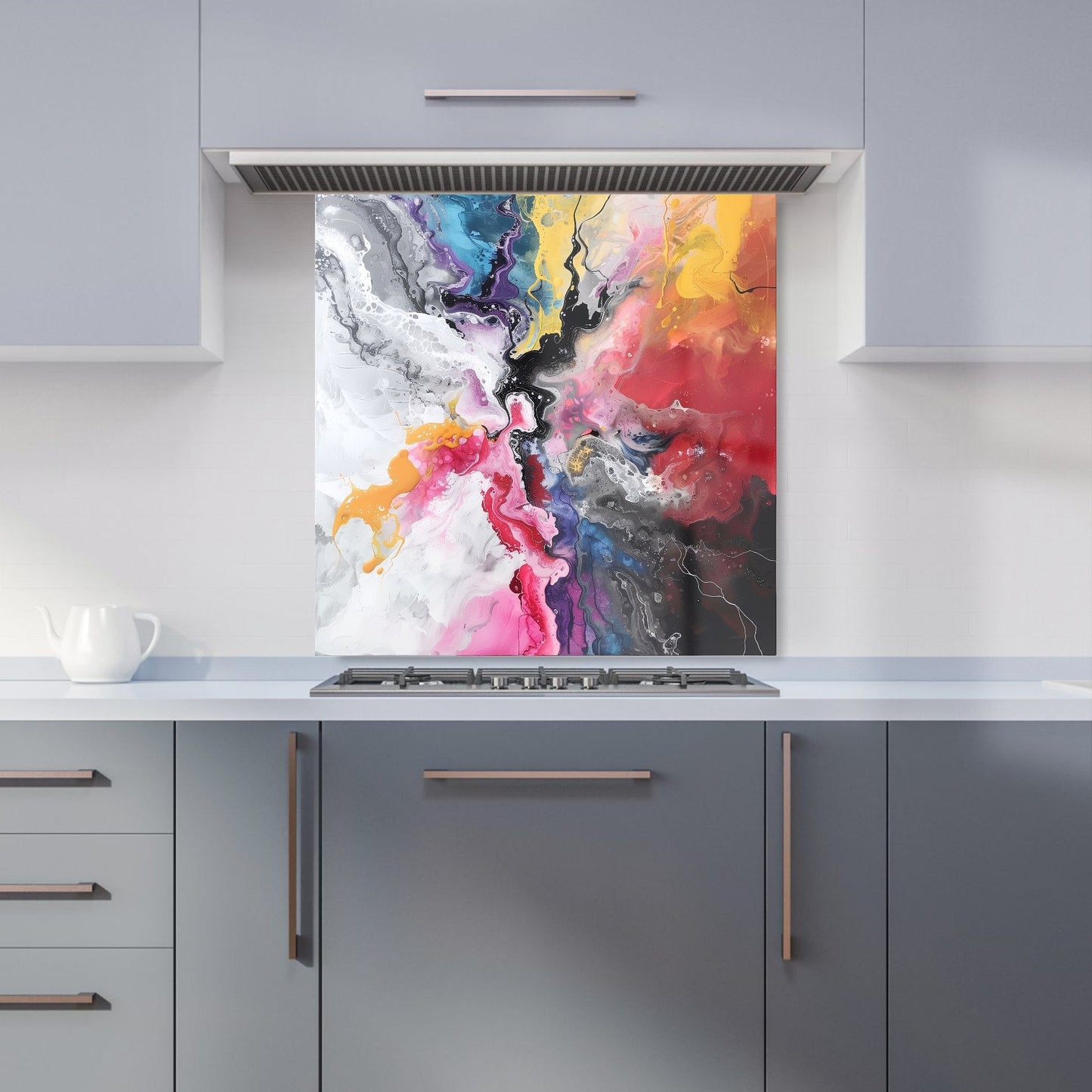 Explosive Colour Cascade Kitchen Splashback