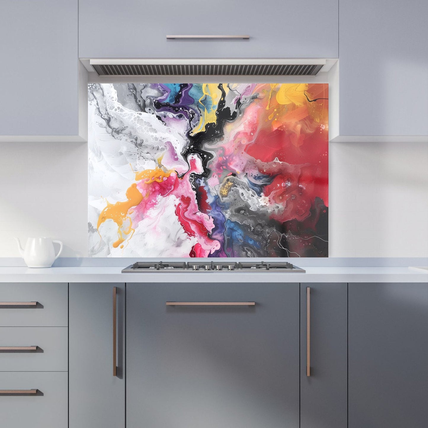 Explosive Colour Cascade Kitchen Splashback