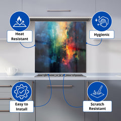 Colourful Chaos: Urban Dreamscape Kitchen Splashback