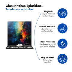 Colourful Chaos: Urban Dreamscape Kitchen Splashback