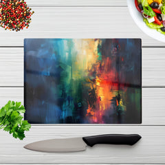 Colourful Chaos: Urban Dreamscape Chopping Board