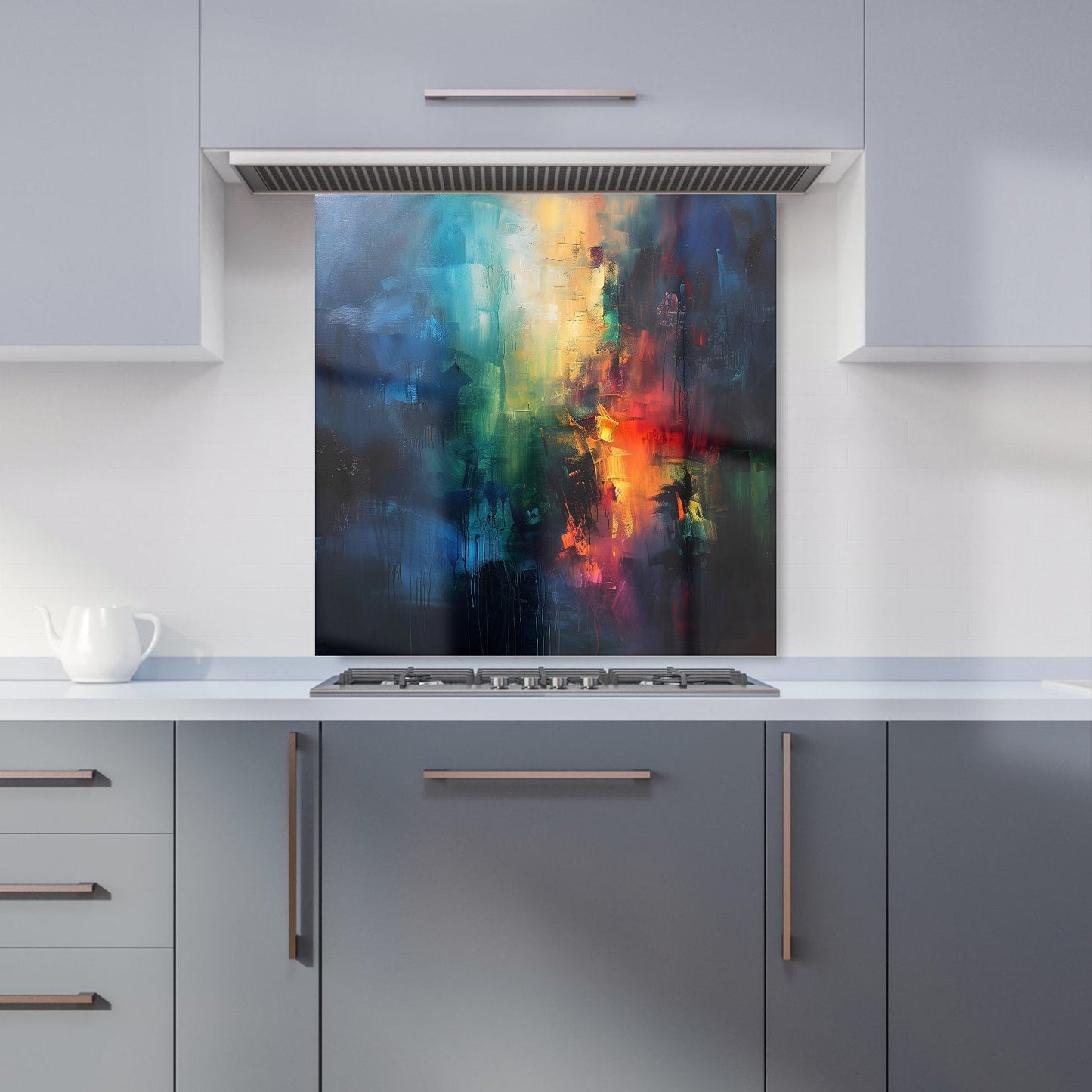 Colourful Chaos: Urban Dreamscape Kitchen Splashback