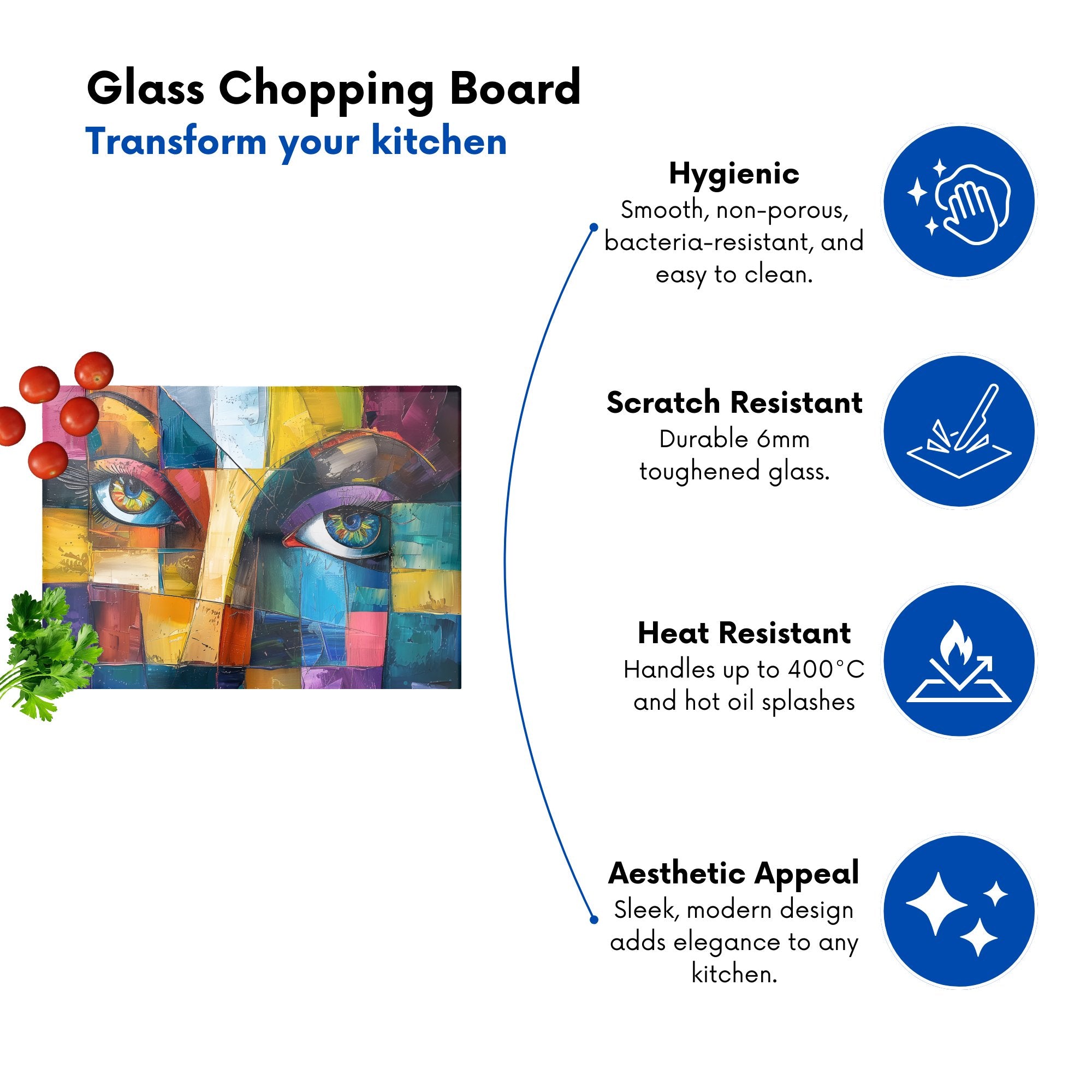 Fragmented Vision: Eyes Of The Soul Chopping Board