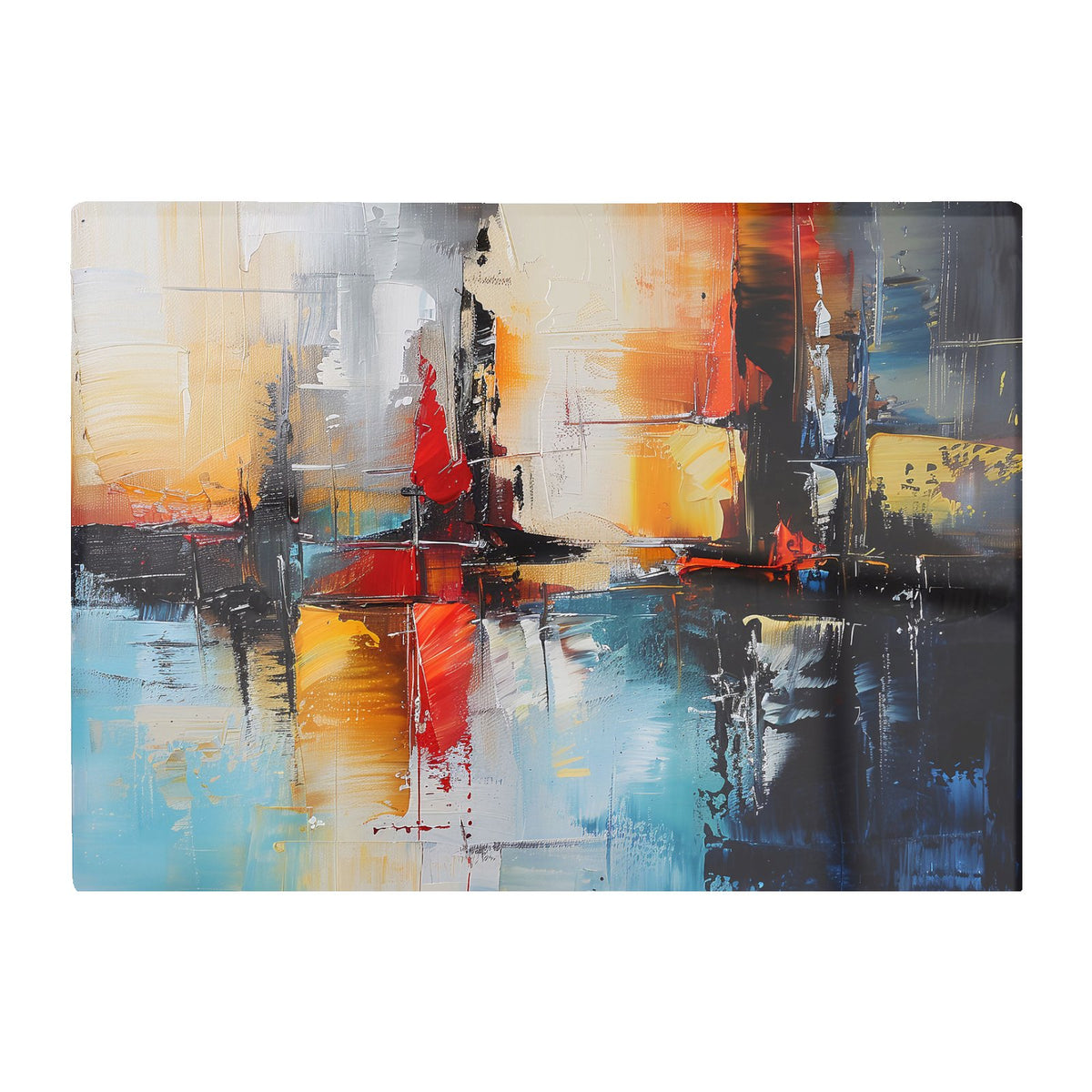 Reflective Splendour: City In Abstract Chopping Board