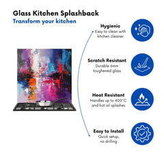 Vibrant Metropolis: A Palette Of Emotions Kitchen Splashback