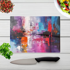 Vibrant Metropolis: A Palette Of Emotions Chopping Board