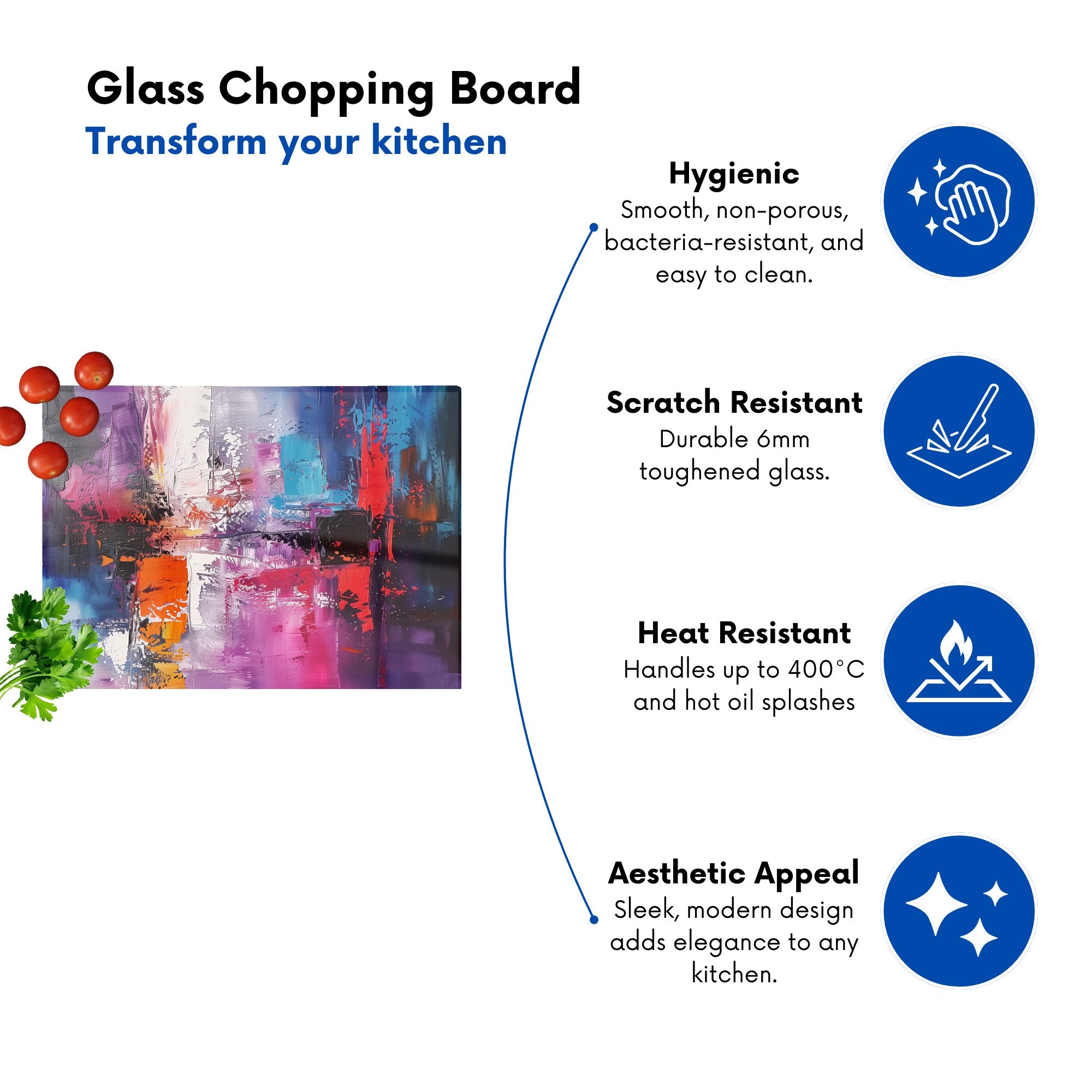 Vibrant Metropolis: A Palette Of Emotions Chopping Board