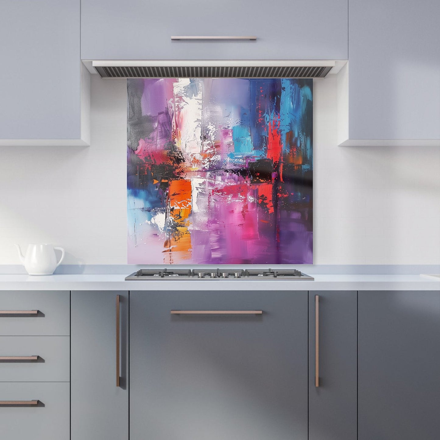 Vibrant Metropolis: A Palette Of Emotions Kitchen Splashback