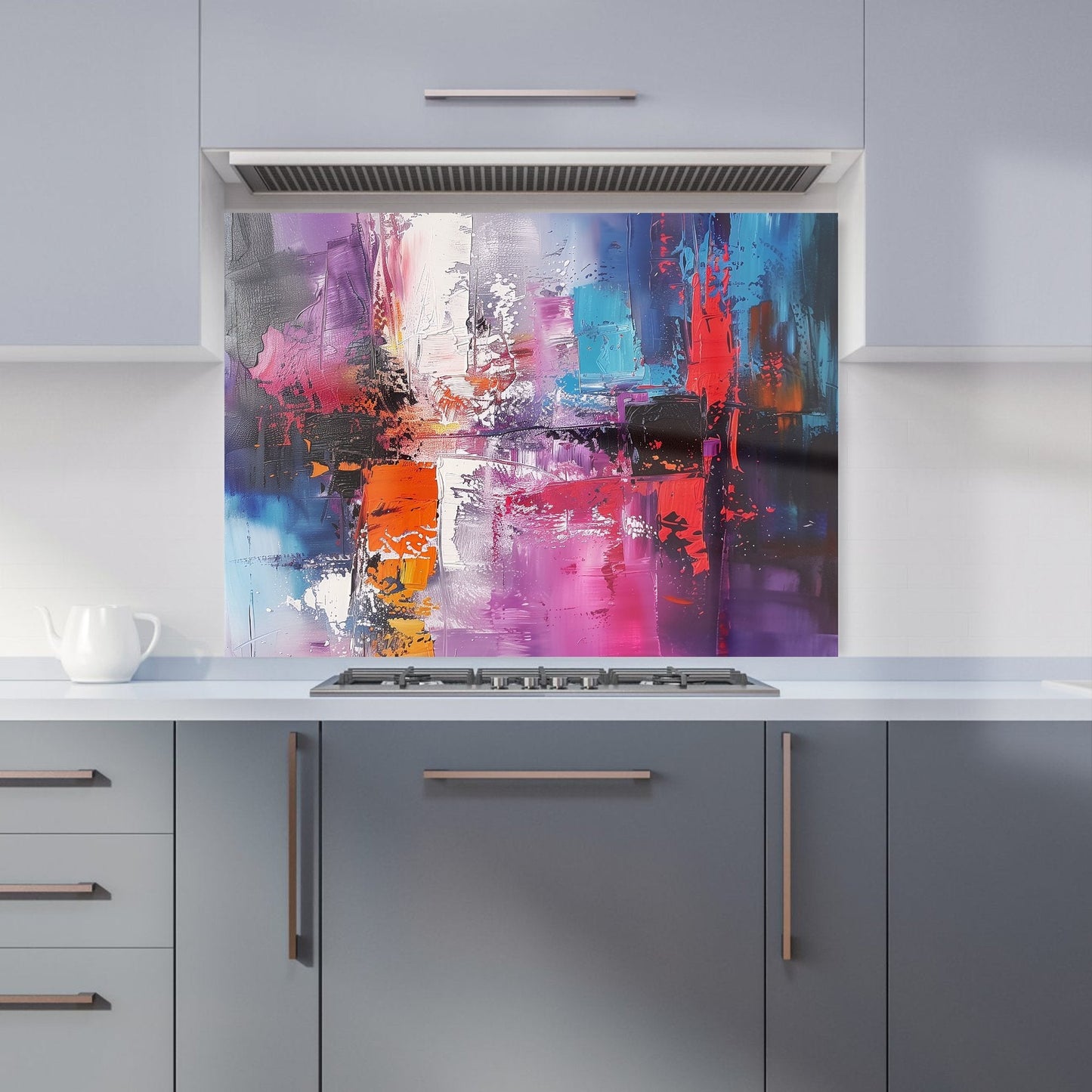 Vibrant Metropolis: A Palette Of Emotions Kitchen Splashback