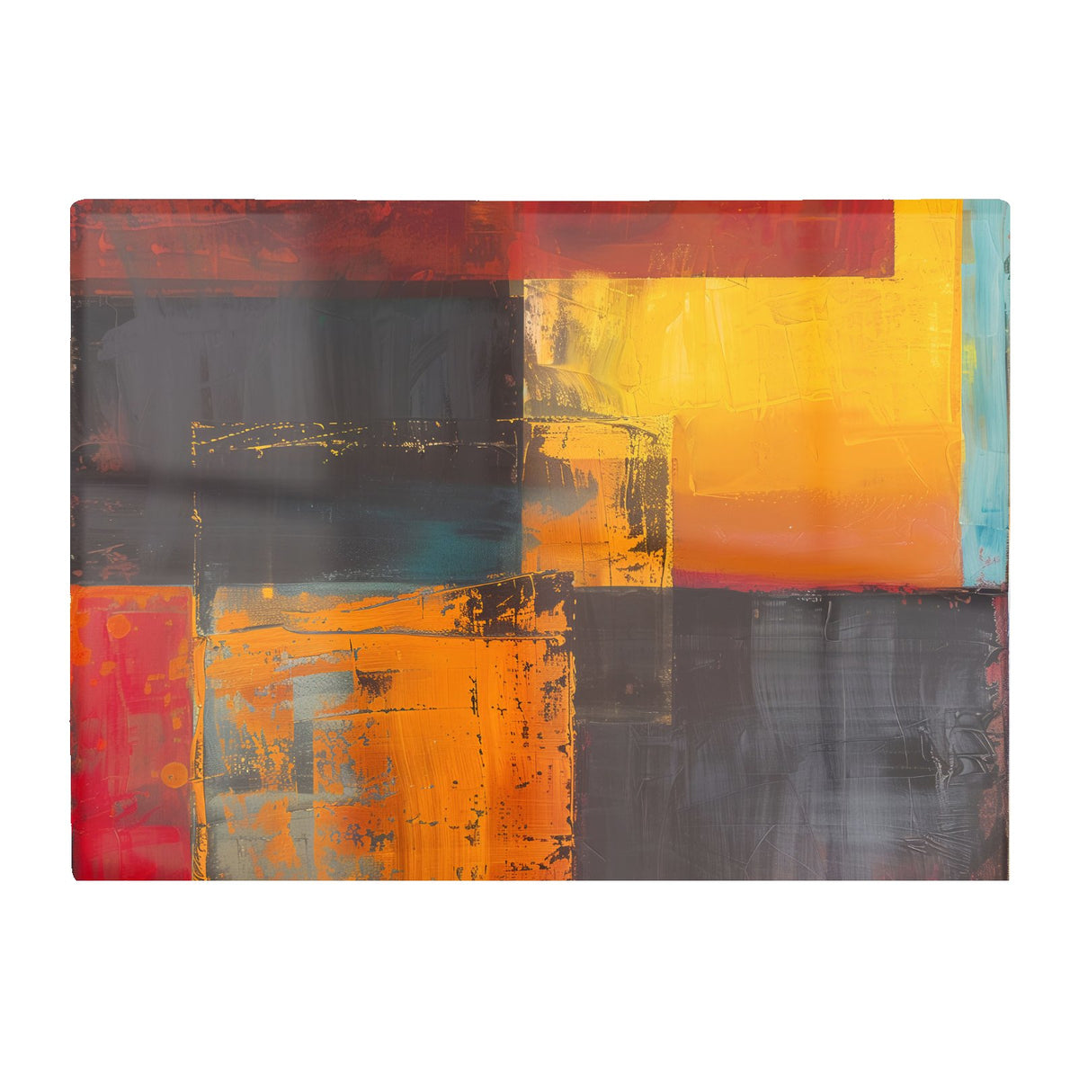 Golden Blocks Of Abstract Chopping Board