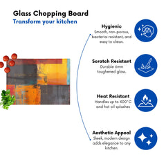 Golden Blocks Of Abstract Chopping Board