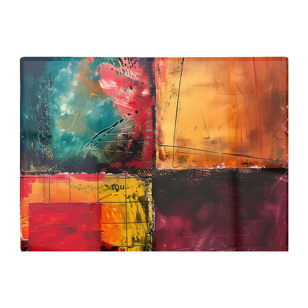 Quadrant Fusion: Colours In Conflict Chopping Board