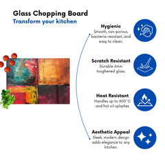 Quadrant Fusion: Colours In Conflict Chopping Board