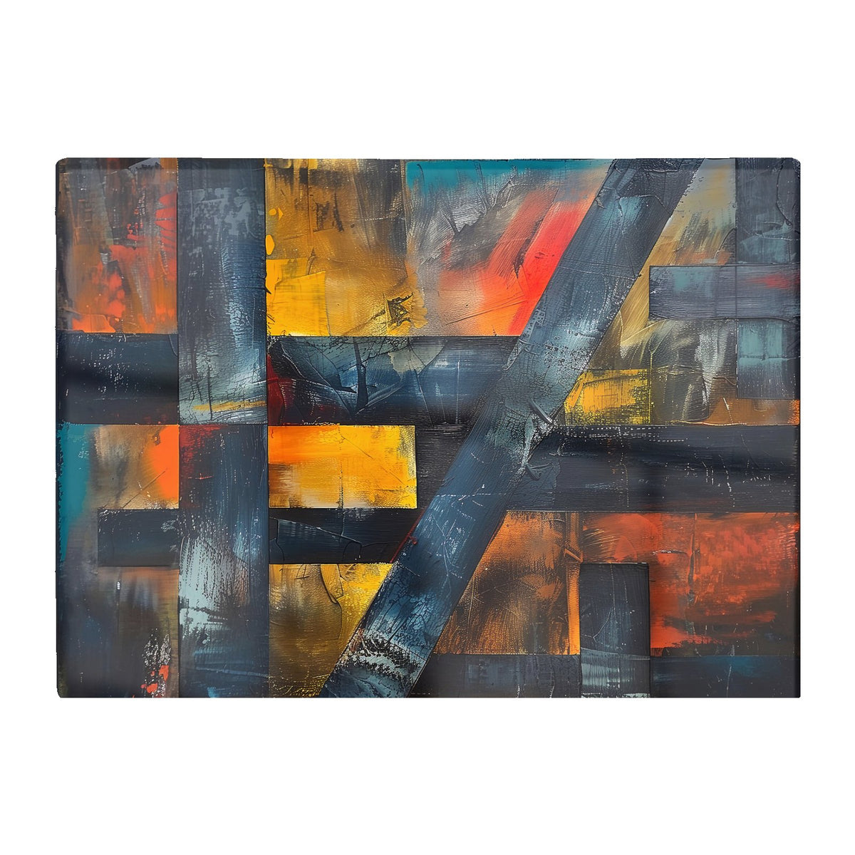 Geometric Interplay: Abstract Patterns Chopping Board