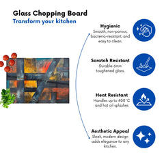 Geometric Interplay: Abstract Patterns Chopping Board