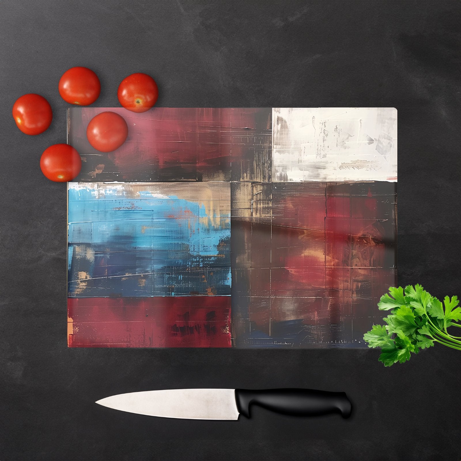 Rustic Harmony In Bold Colours Chopping Board