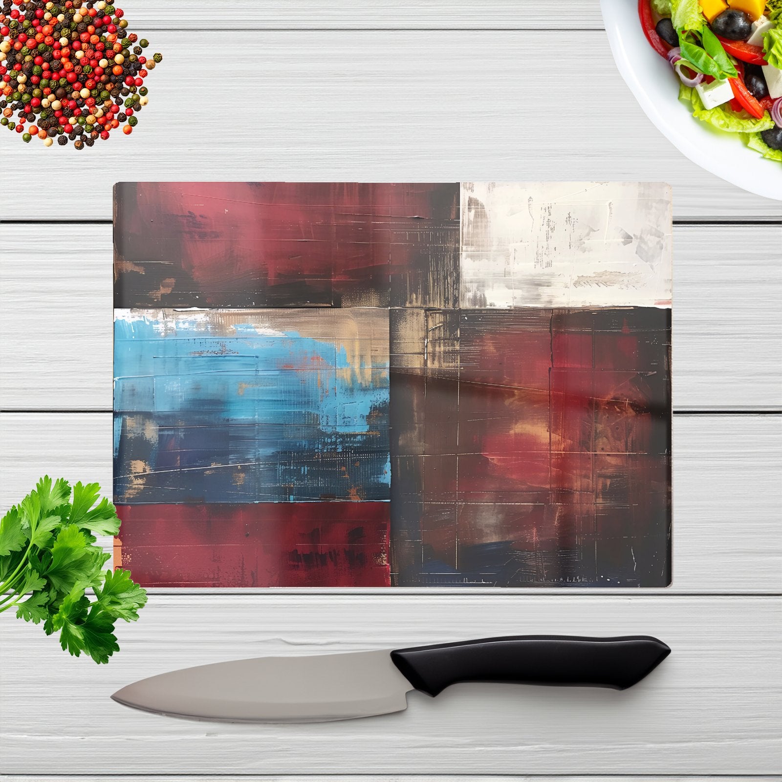 Rustic Harmony In Bold Colours Chopping Board