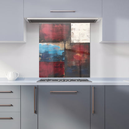 Rustic Harmony In Bold Colours Kitchen Splashback