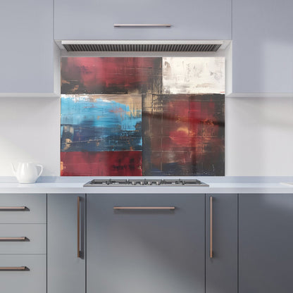 Rustic Harmony In Bold Colours Kitchen Splashback